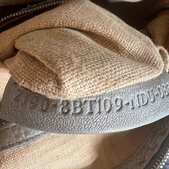 Fendi Platinum Pebbled Leather Messenger Bag with Logo Strap - Picture 7 of 9